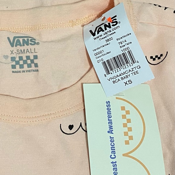 Vans Breast Cancer Awareness Baby Tee T-Shirt - Picture 4 of 12